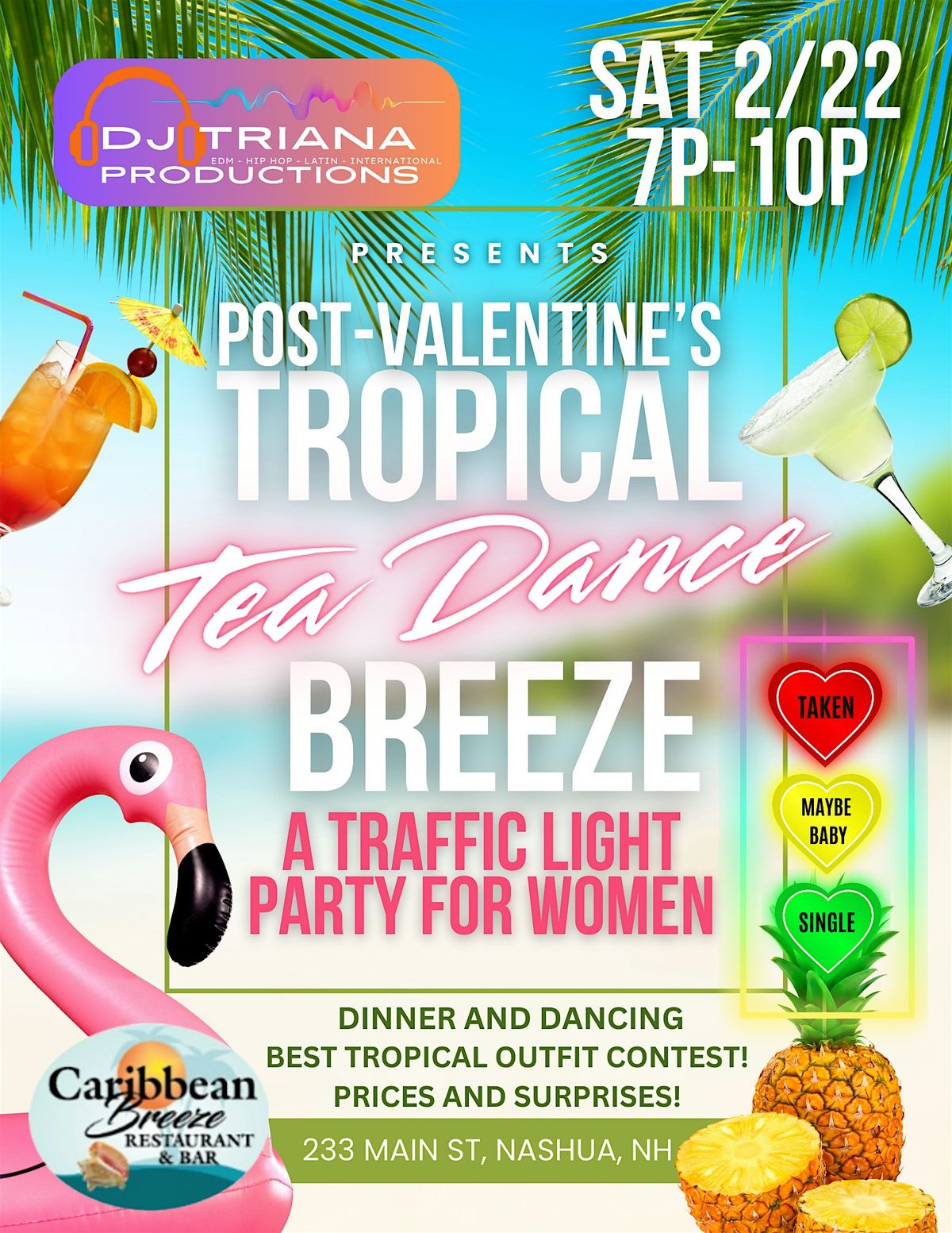 Post-Valentine's Tropical Breeze Tea Dance -A Traffic light party for women