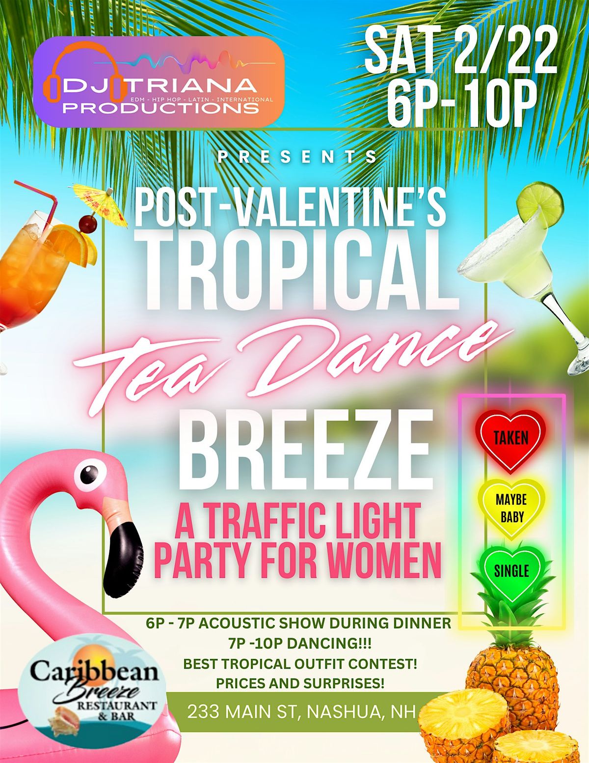 Post-Valentine's Tropical Breeze Tea Dance -A Traffic light party for women