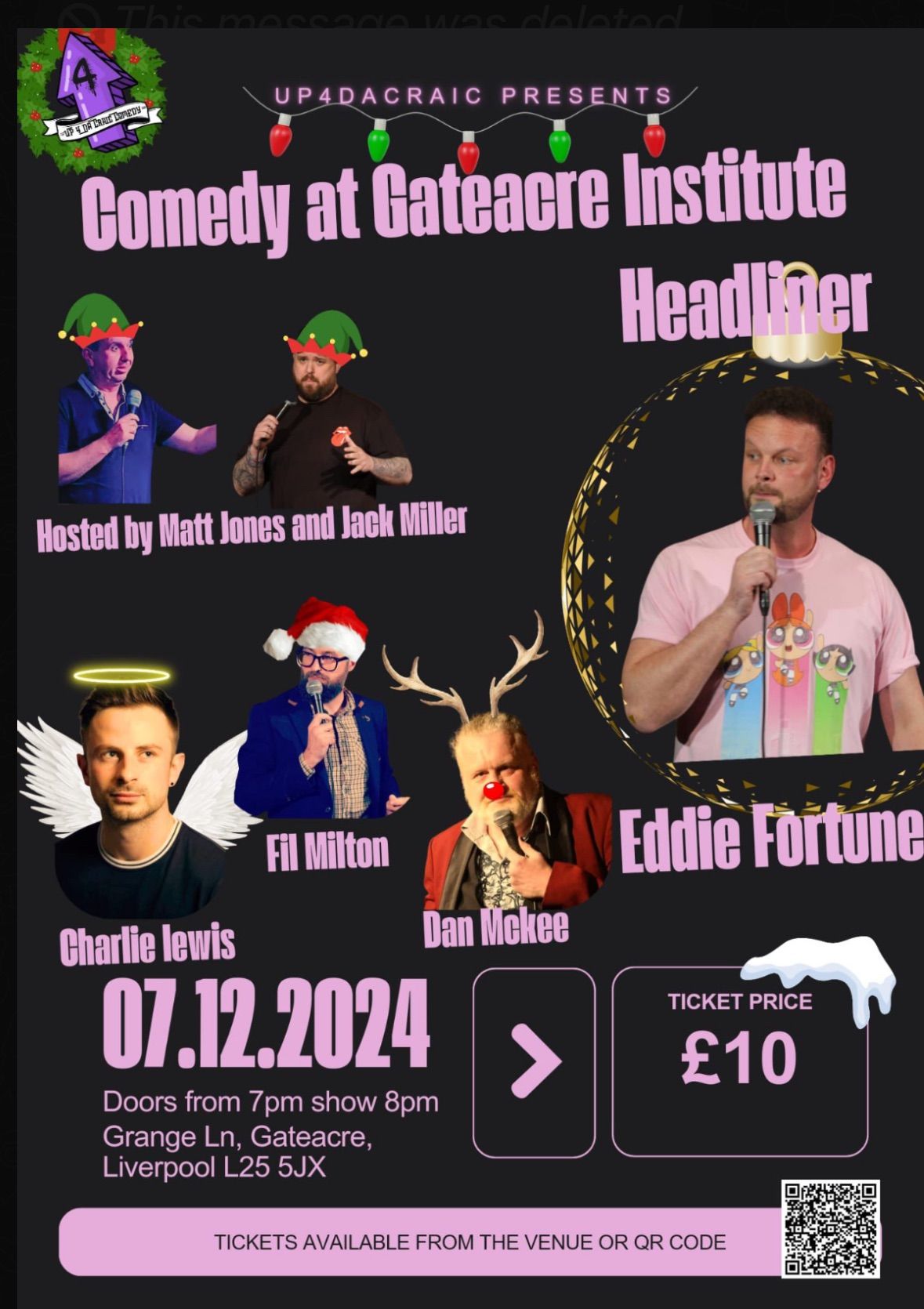 Xmas comedy night