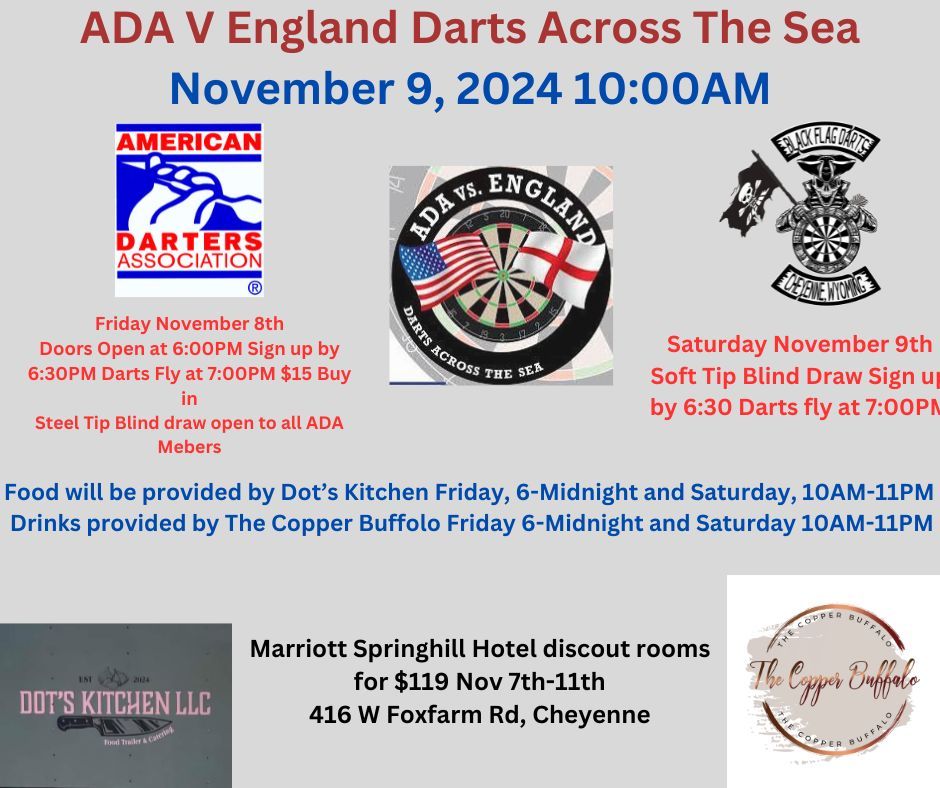 ADA vs England Darts Across the Sea 