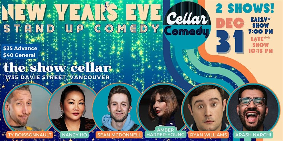 Cellar Comedy -  New Years Eve, Early Show 7PM