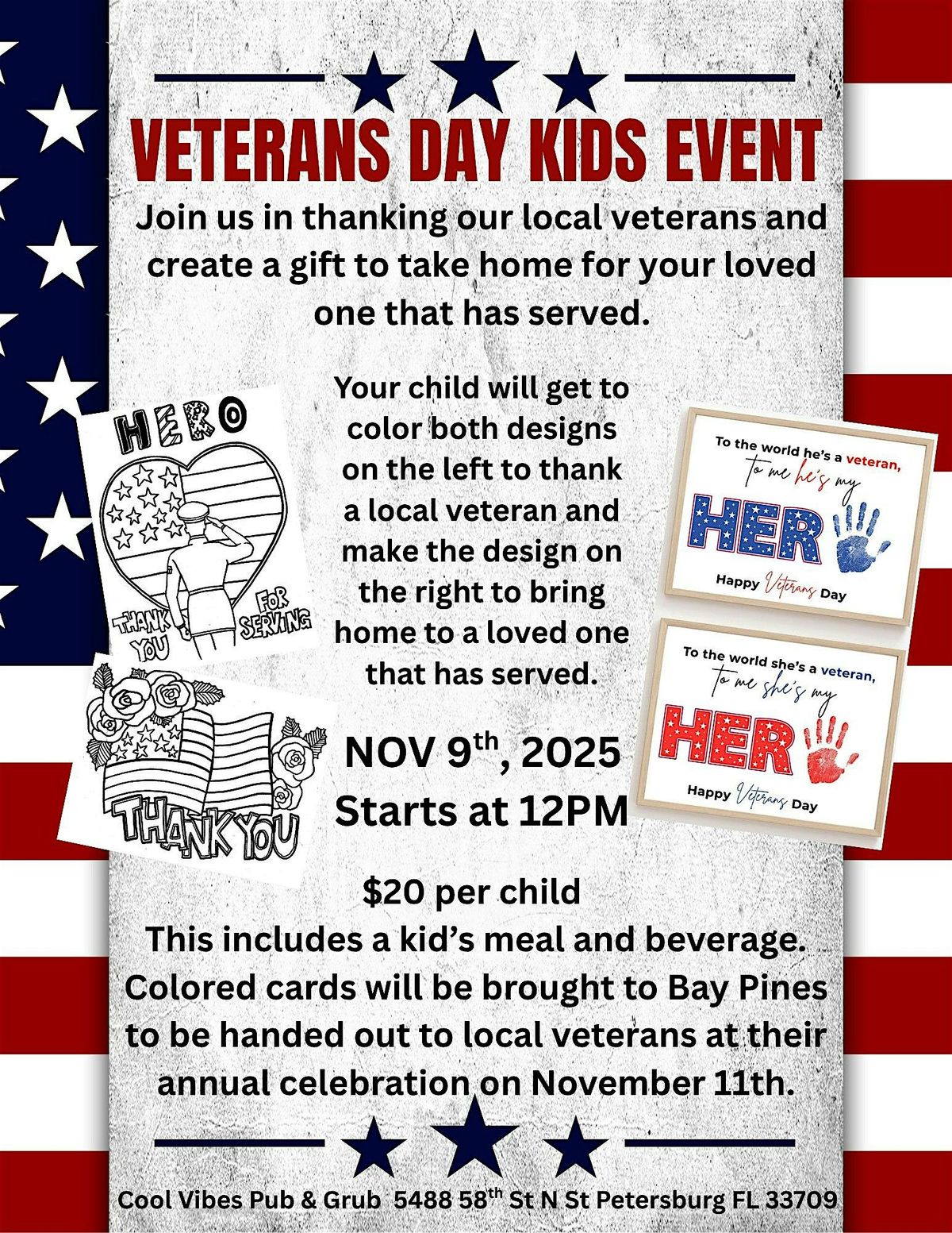 Cool Vibes Veterans Day Kids Event
