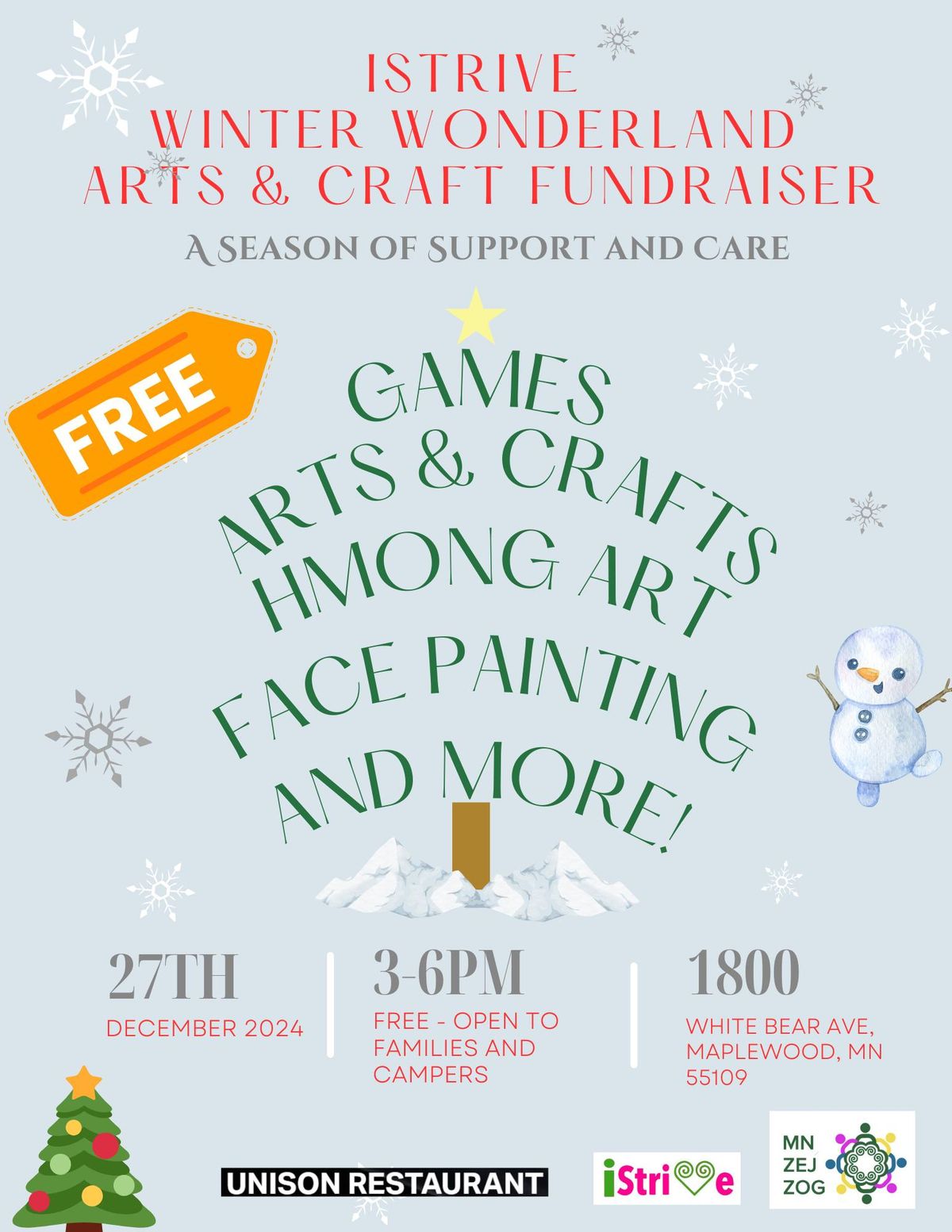 iStrive Winter Wonderland Arts and Craft Fundraiser