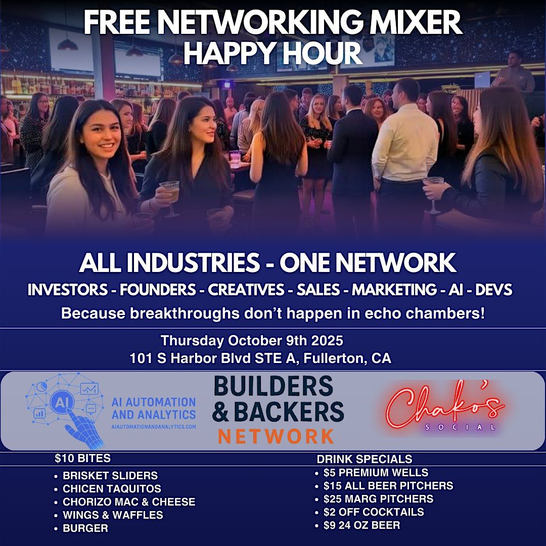 Builders & Backers Networking Mixer - OC