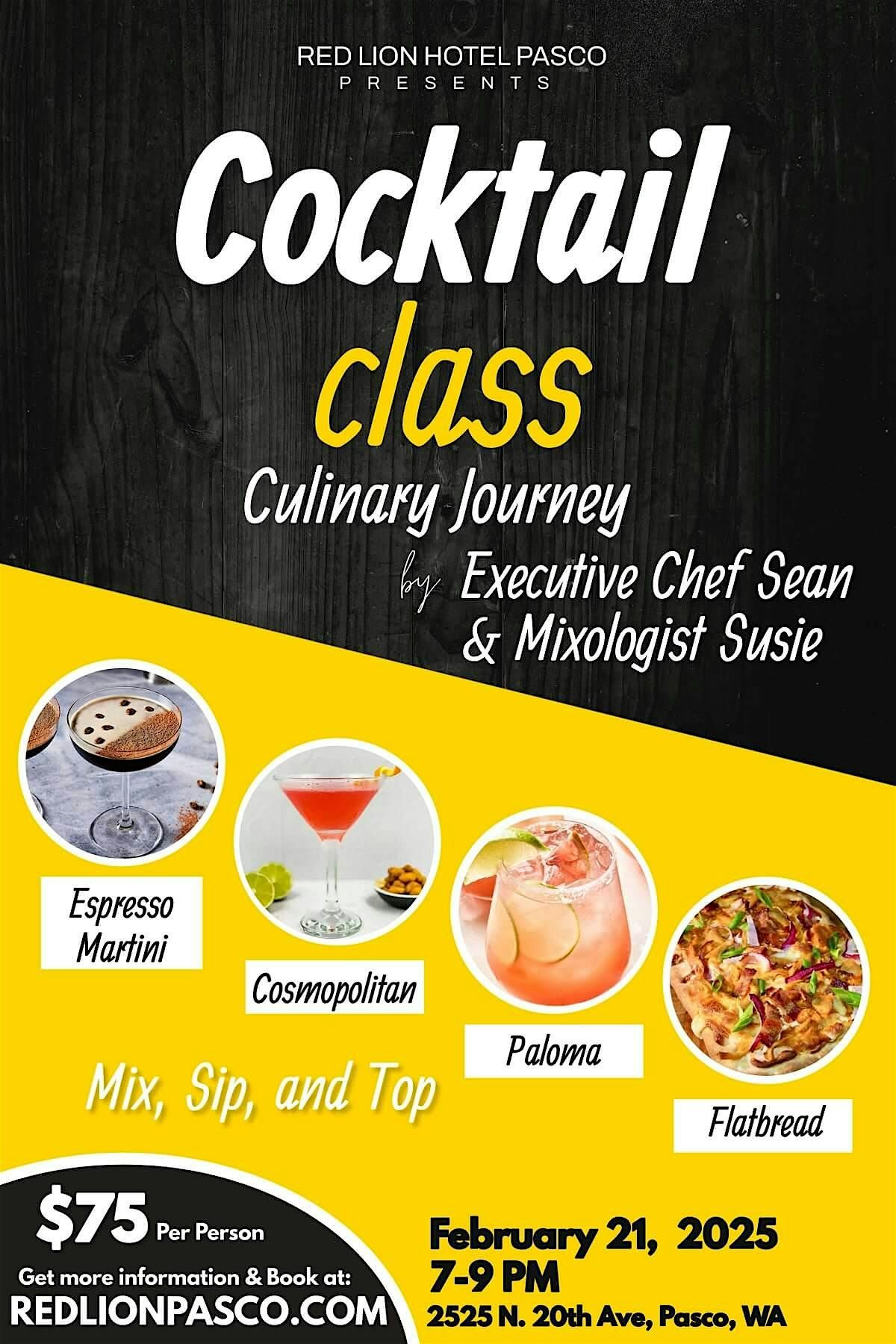 Cocktail Party Culinary Journey: Cooking Class Experience!