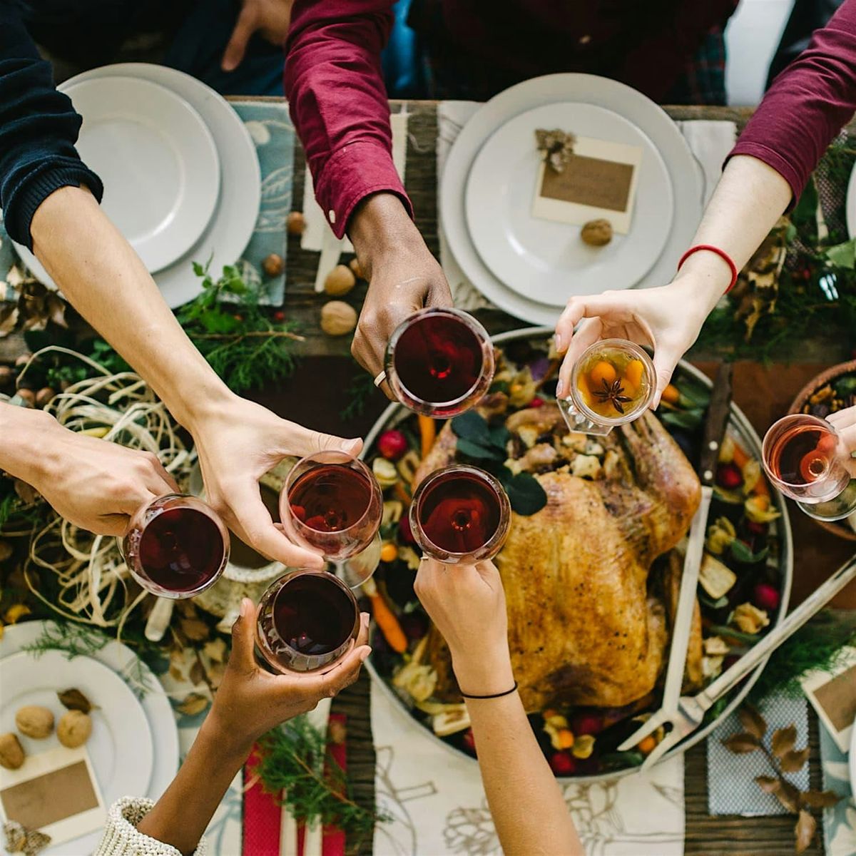 Friendsgiving Gather, Gobble & Giving