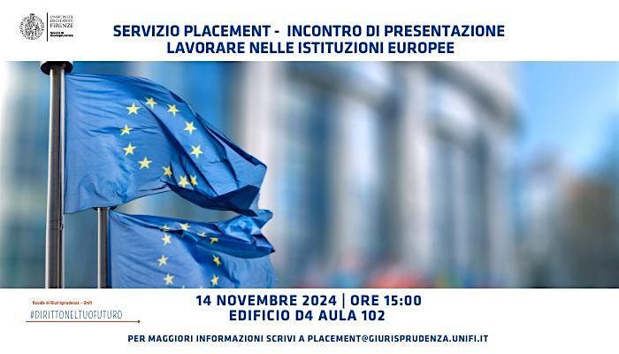 Incontro di Presentazione: Lavorare nelle Istituzioni europee