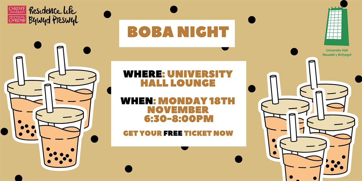 Boba Night \u00a6 Noson Boba