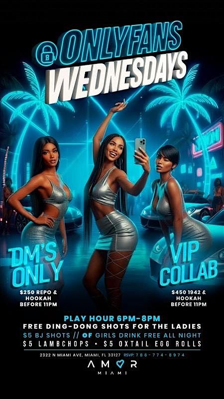 Ladies' Night Paradise: Free Shots & Exotic Vibes at Amor Miami! \u200d