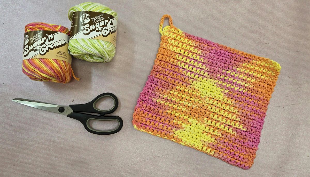 Easy Crochet Potholder - Market City