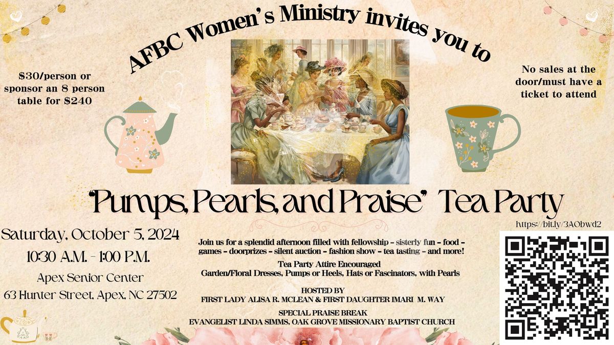 Women's Ministry "Pumps, Pearls, and Praise" Tea Party