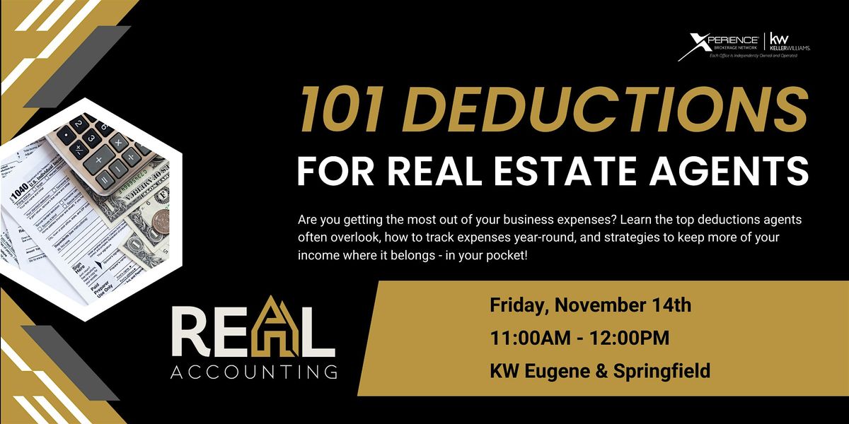101 Deductions for Real Estate Agents - Eugene