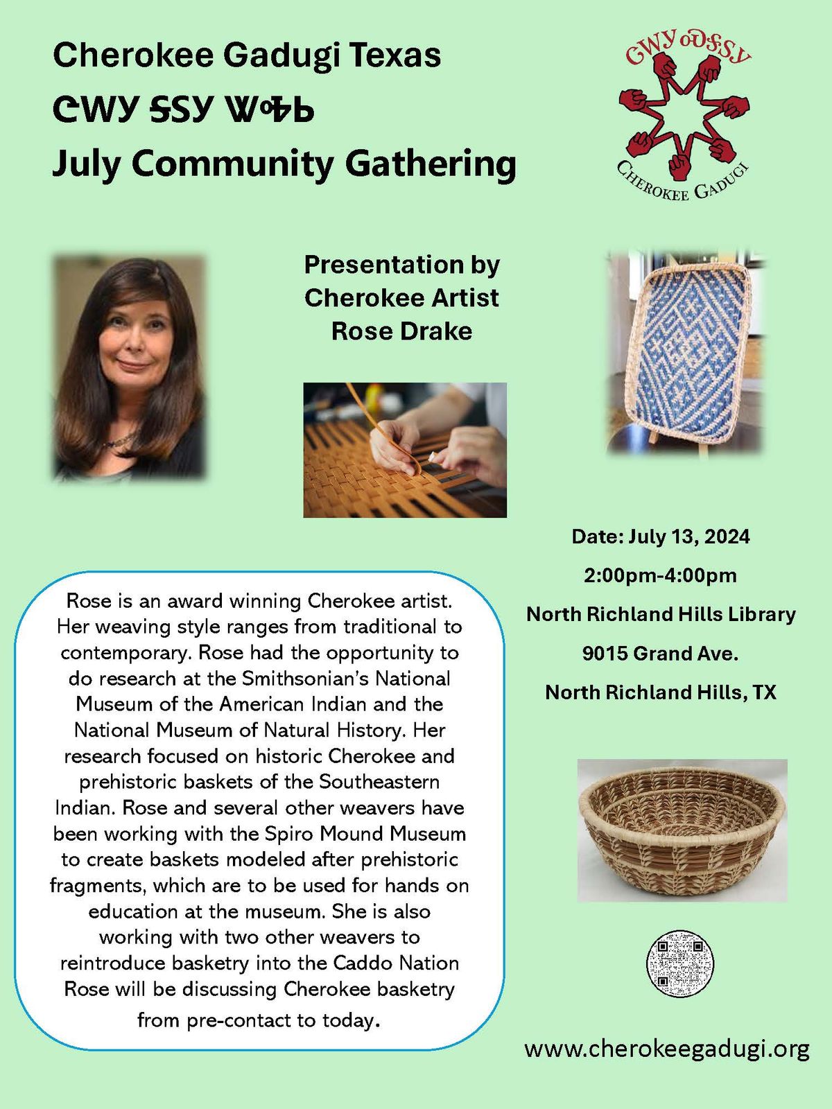 Cherokee Gadugi July Community Gathering