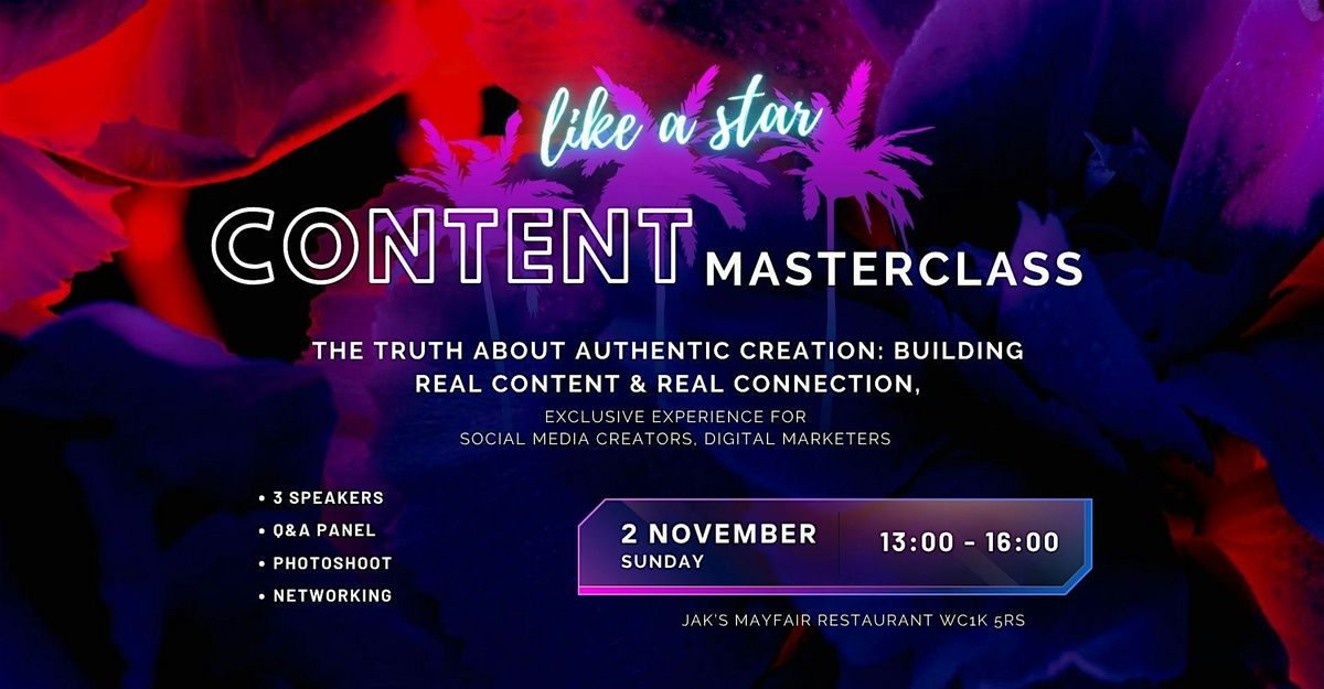 Like a Star: Content Masterclass