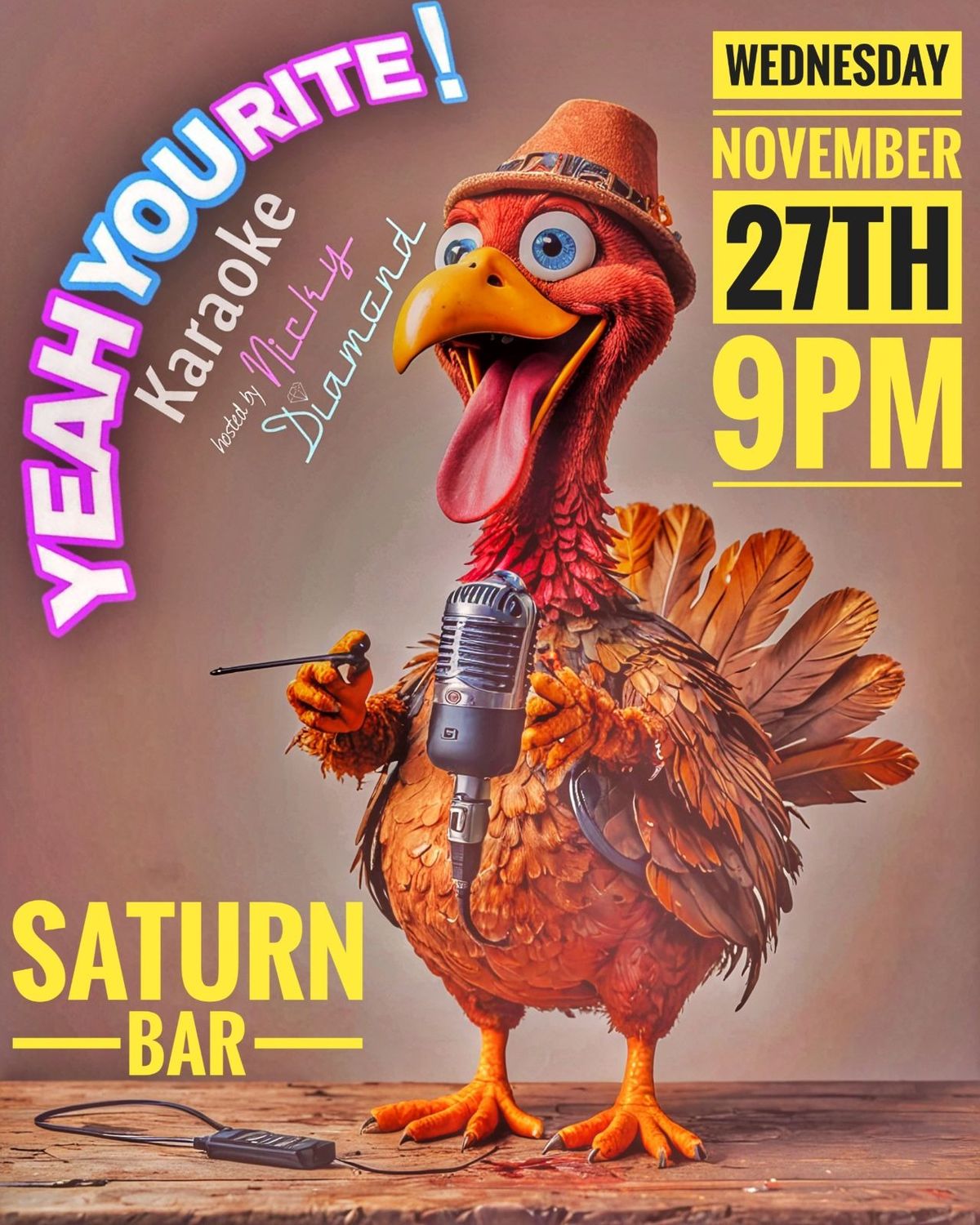 YEAH YOU RITE! Karaoke Party Thanksgiving Eve! 