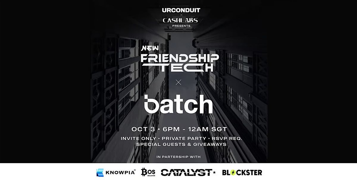 New Friendship Tech Singapore | TOKEN2049