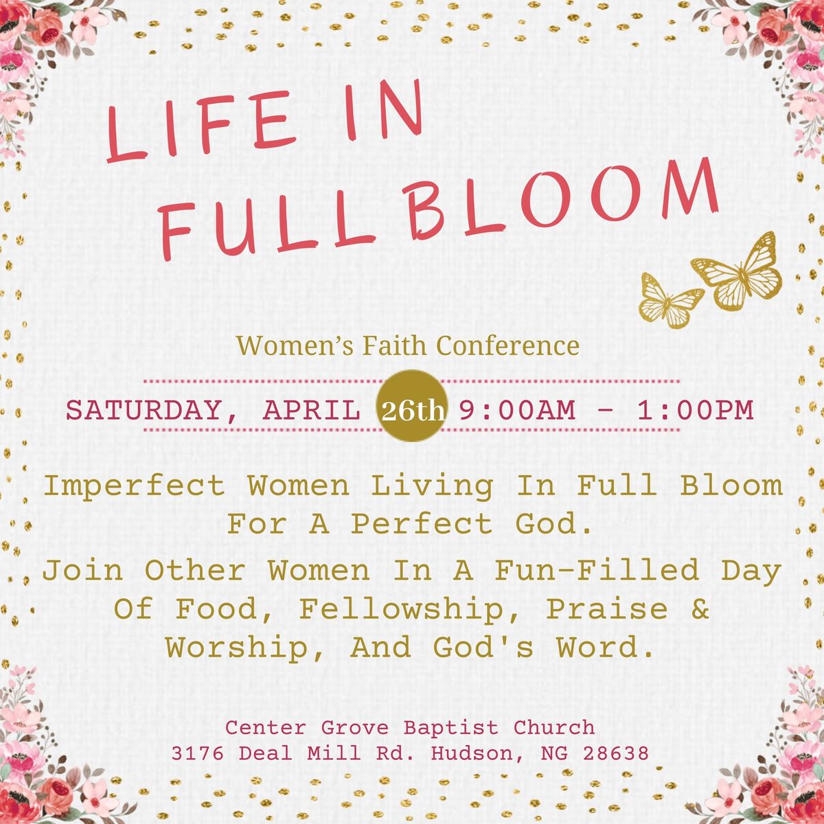 Life in Full Bloom: Women\u2019s Day Conference 