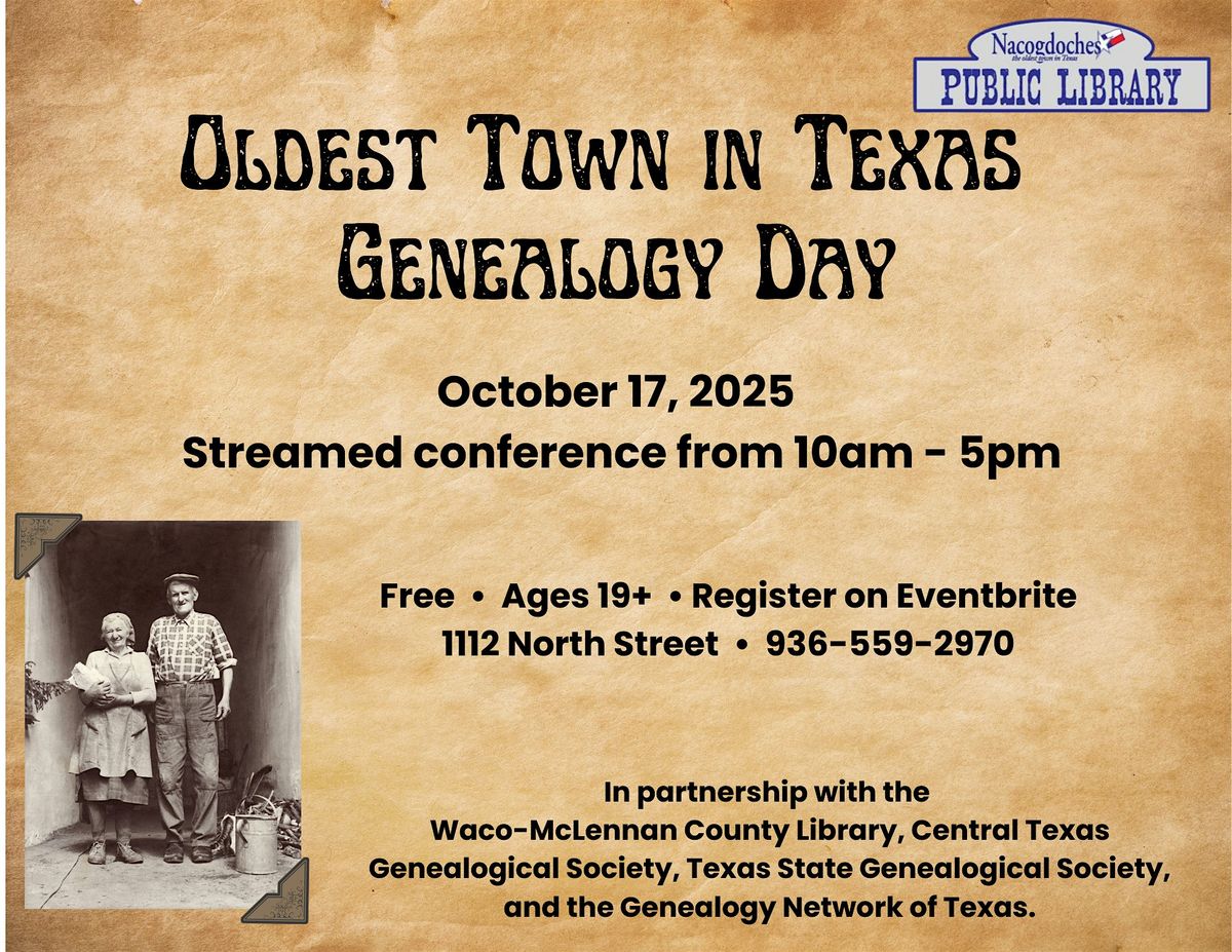 Oldest Town in Texas Genealogy Day