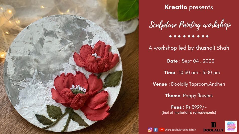 Russian Sculpture Painting Flowers, Doolally Taproom, Andheri, Mumbai, 4