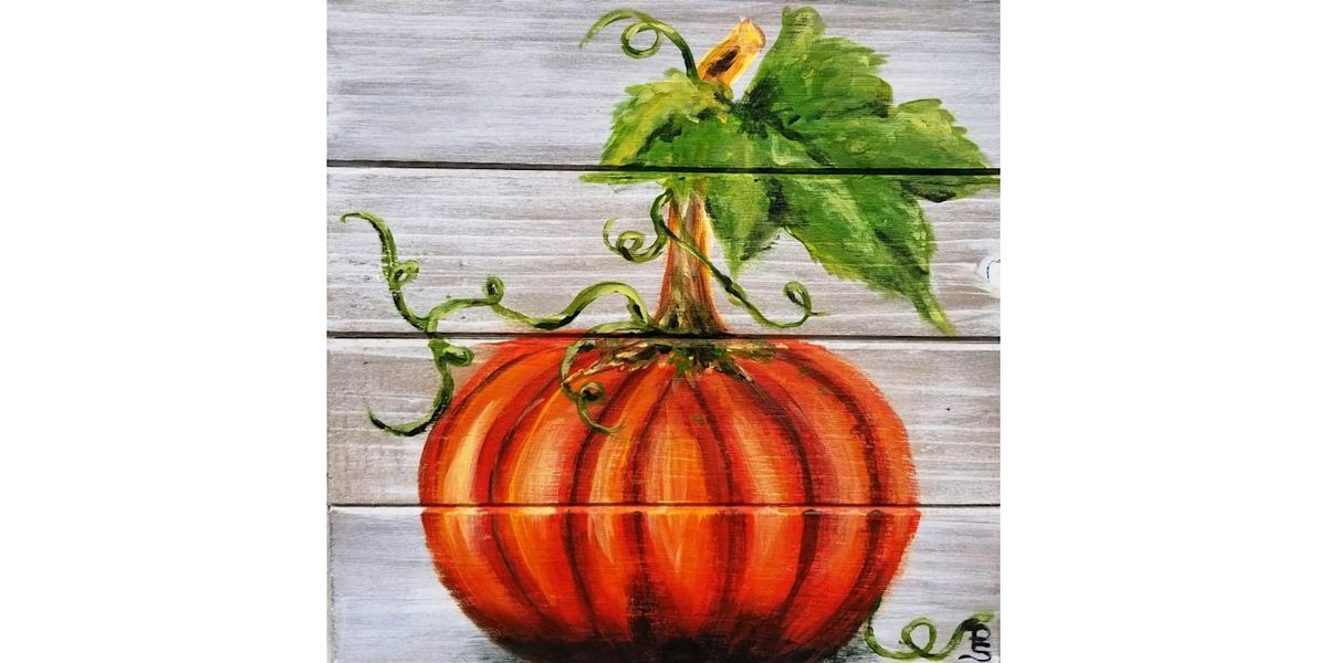 Gard Vintners, Woodinville- "Pumpkin on Wood Plaque"