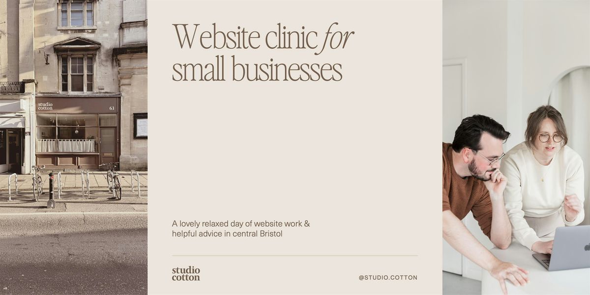 Website Clinic with Studio Cotton ~ Help & advice for small businesses