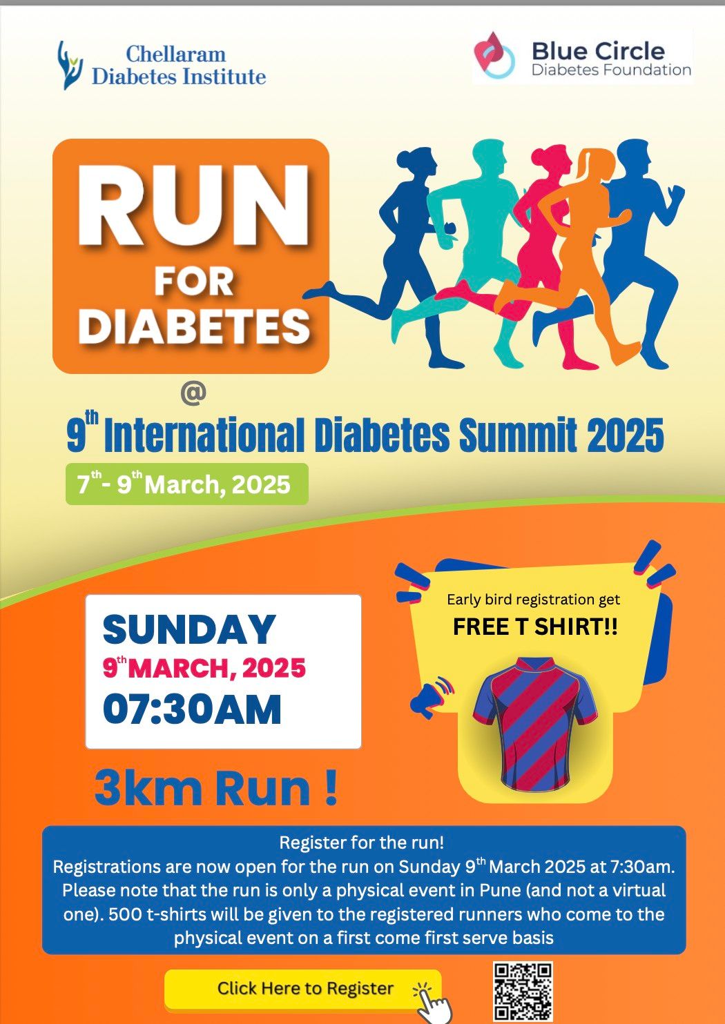 #IDSRun2025 (3km Run for diabetes) I Chellaram x Blue Circle