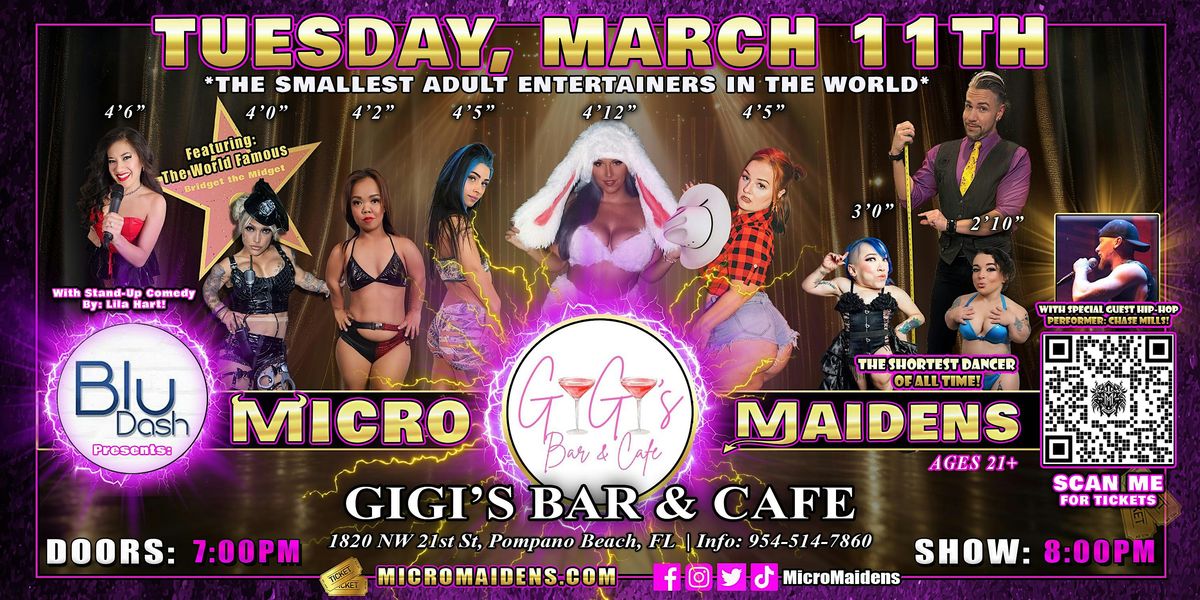 Pompano Beach, FL - Micro Maidens Dwarf Dancers @Gigi's Bar & Cafe!