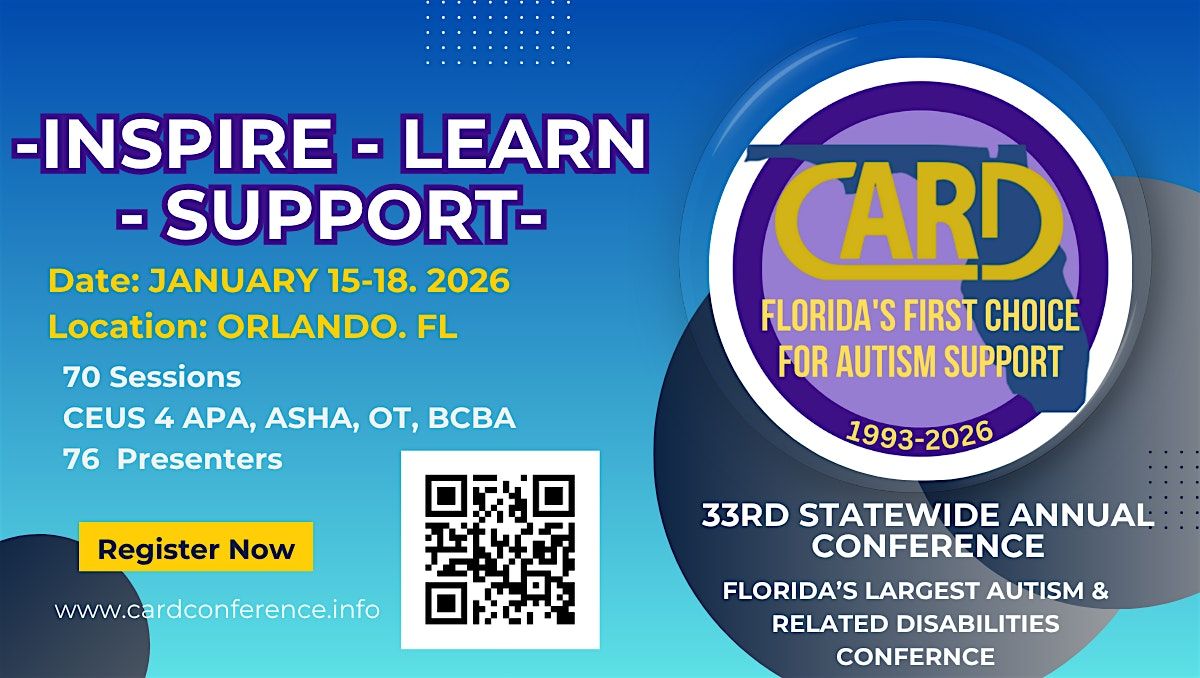 Autism Florida Statewide Conference - 33rd CARD\/HISPA