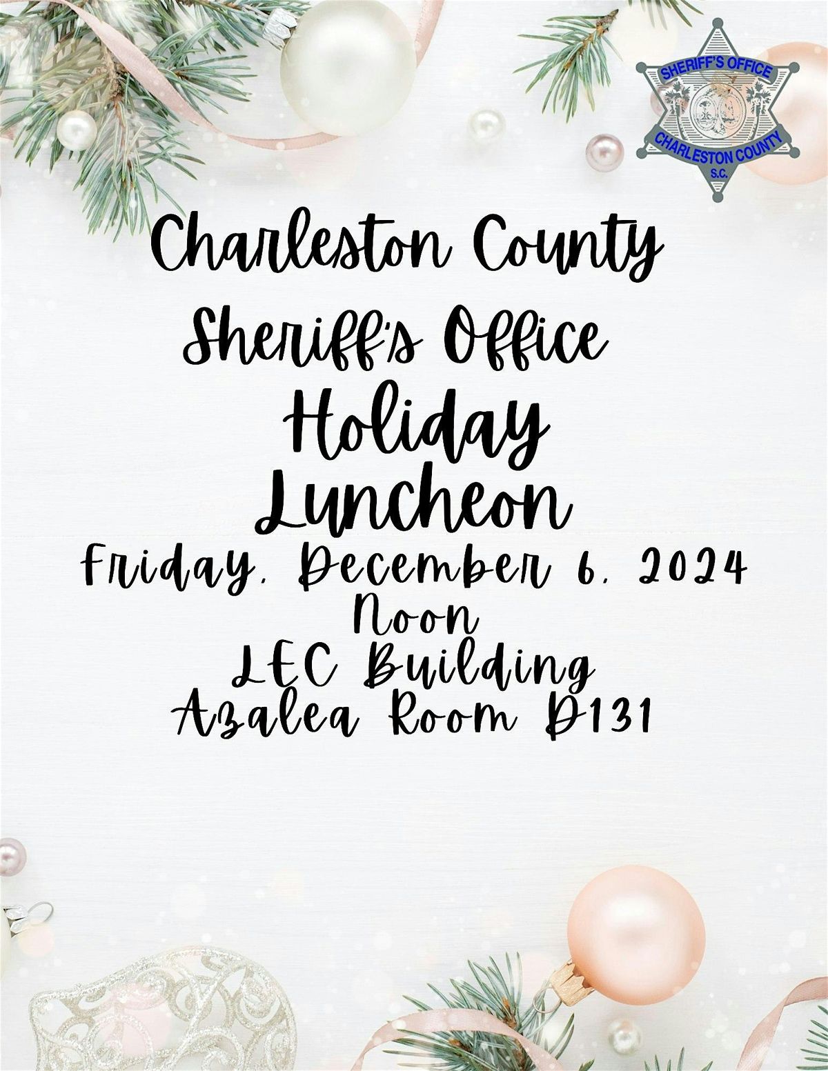 Charleston County Sheriff's Office 2024 Holiday Luncheon