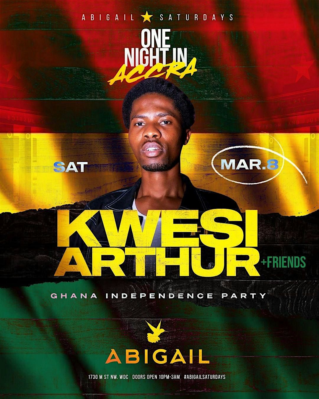 Kwesi Arthur Live in DC  (OPEN BAR) Ghana Independence @68