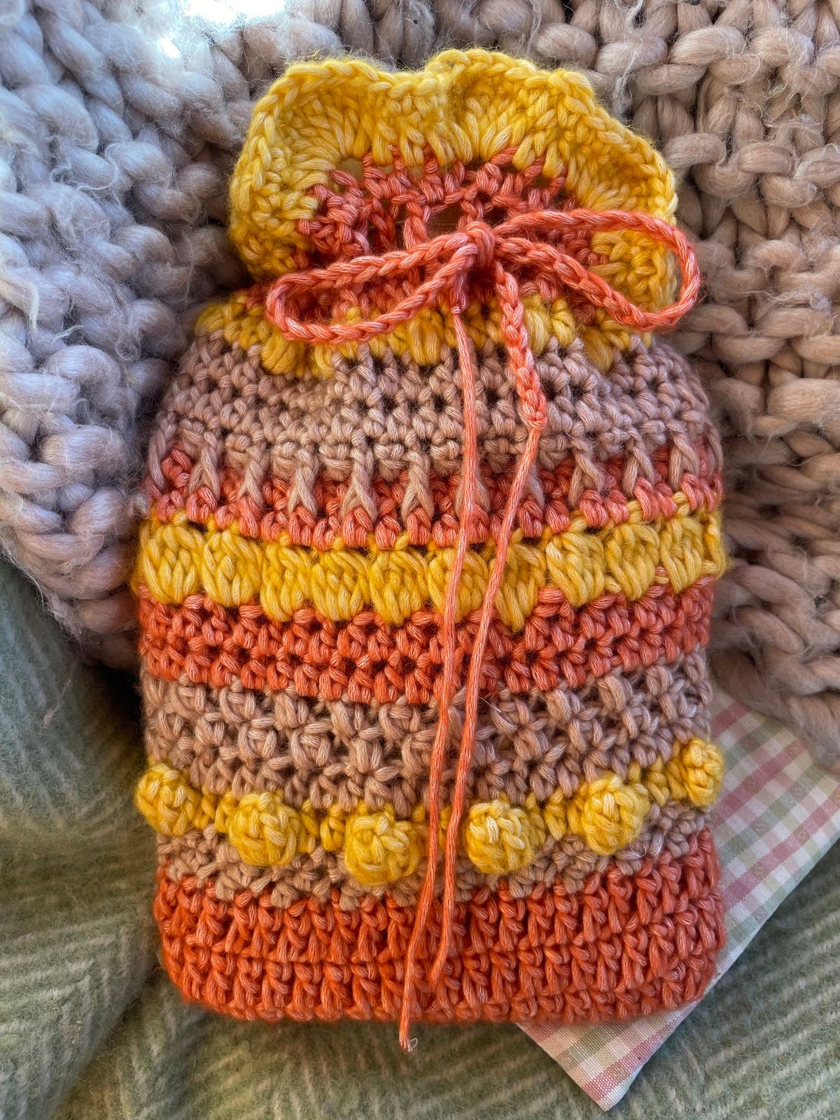 Crochet Hot Water bottle cover - Crochet next steps, The Studio, Insch 