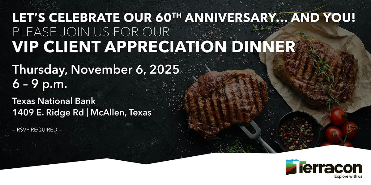 Terracon 60th Anniversary & VIP Client Appreciation Dinner