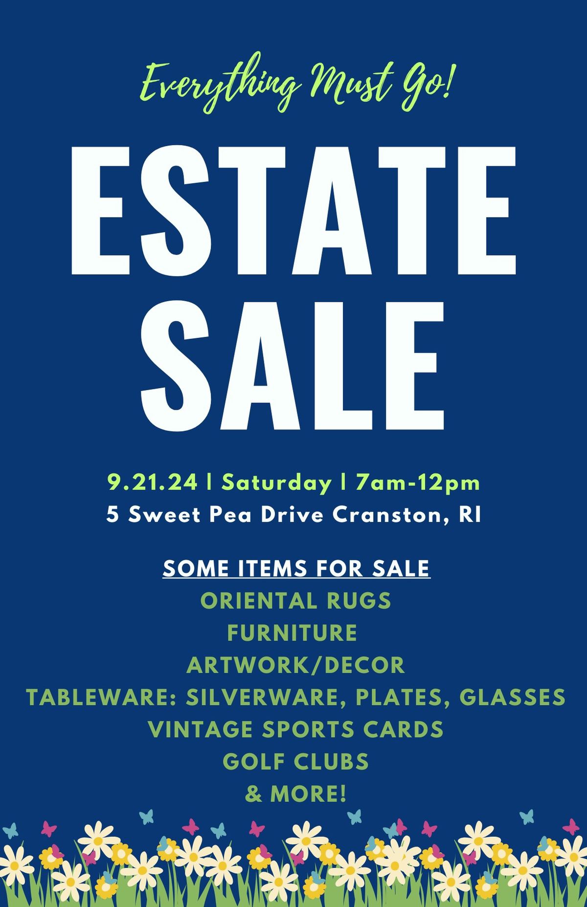 ESTATE SALE in Cranston, RI