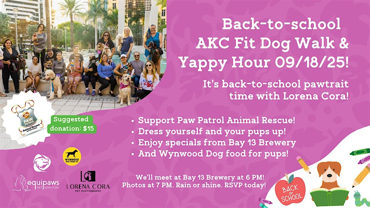 Back-to-School Photos & Pack Walk! Support Paw Patrol Animal Rescue!