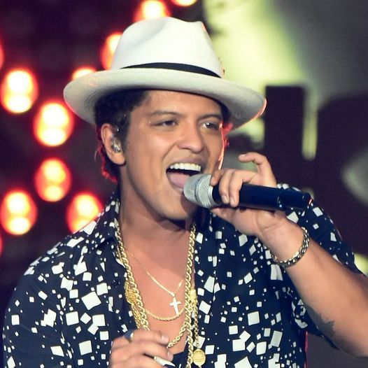 Bruno Mars performing at Park Theater at Park MGM, Las Vegas, Nevada