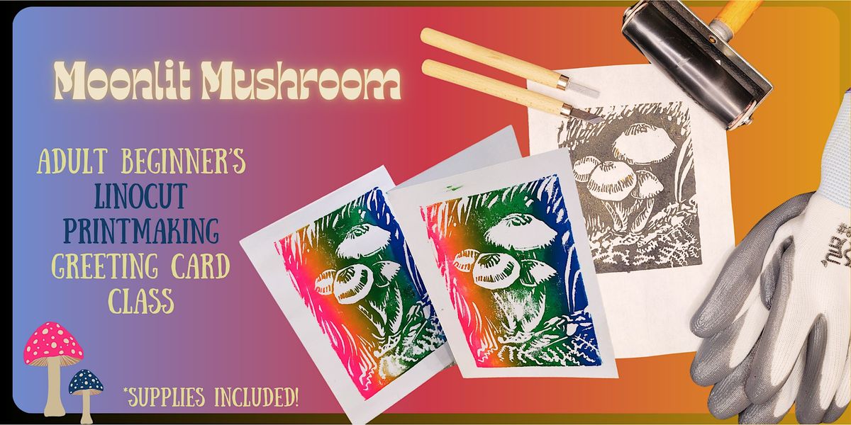 Moonlit Mushrooms Print & Sip  Class