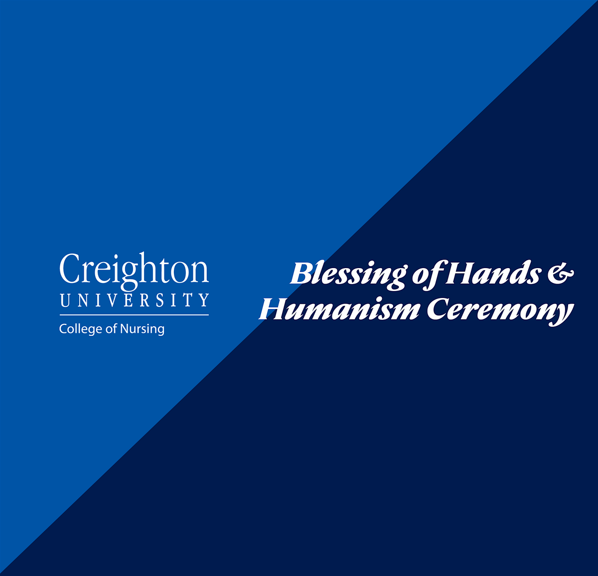 Blessing of the Hands and Humanism Ceremony