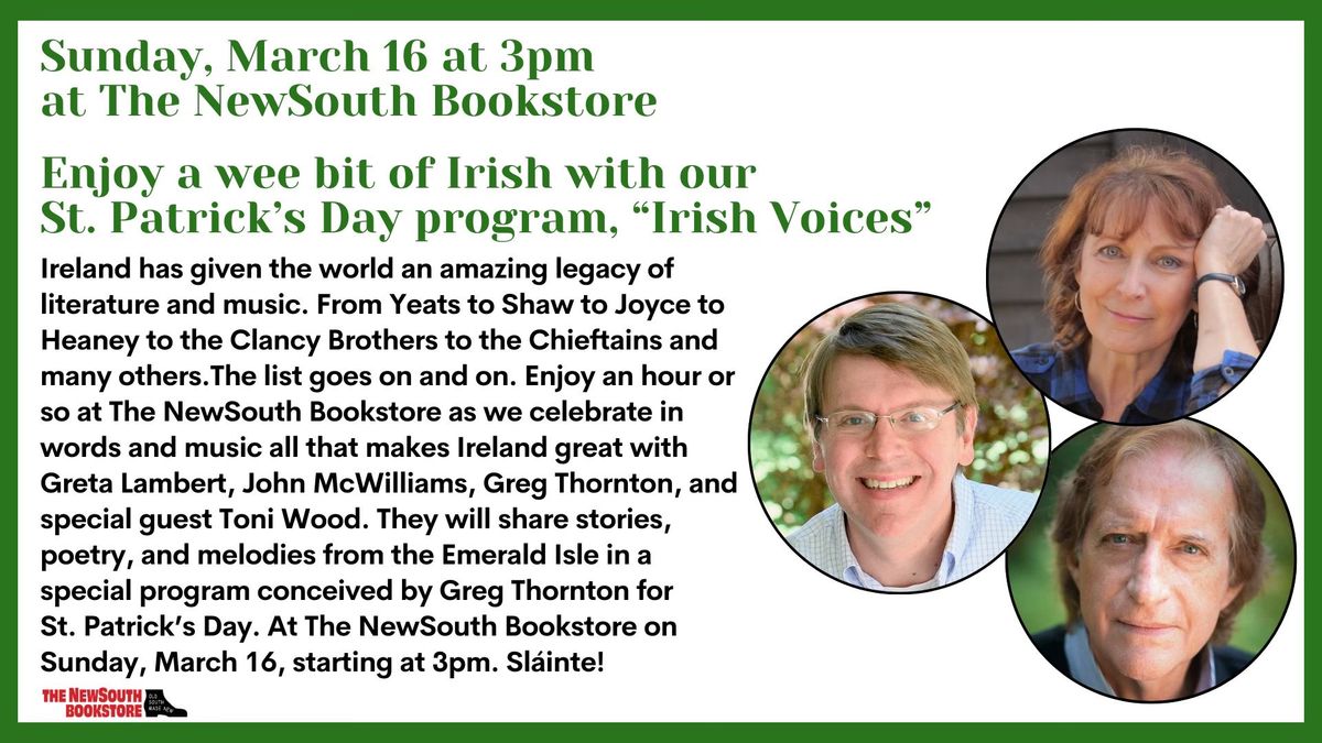 Enjoy a wee bit of Irish with our St. Patrick\u2019s Day program, \u201cIrish Voices\u201d