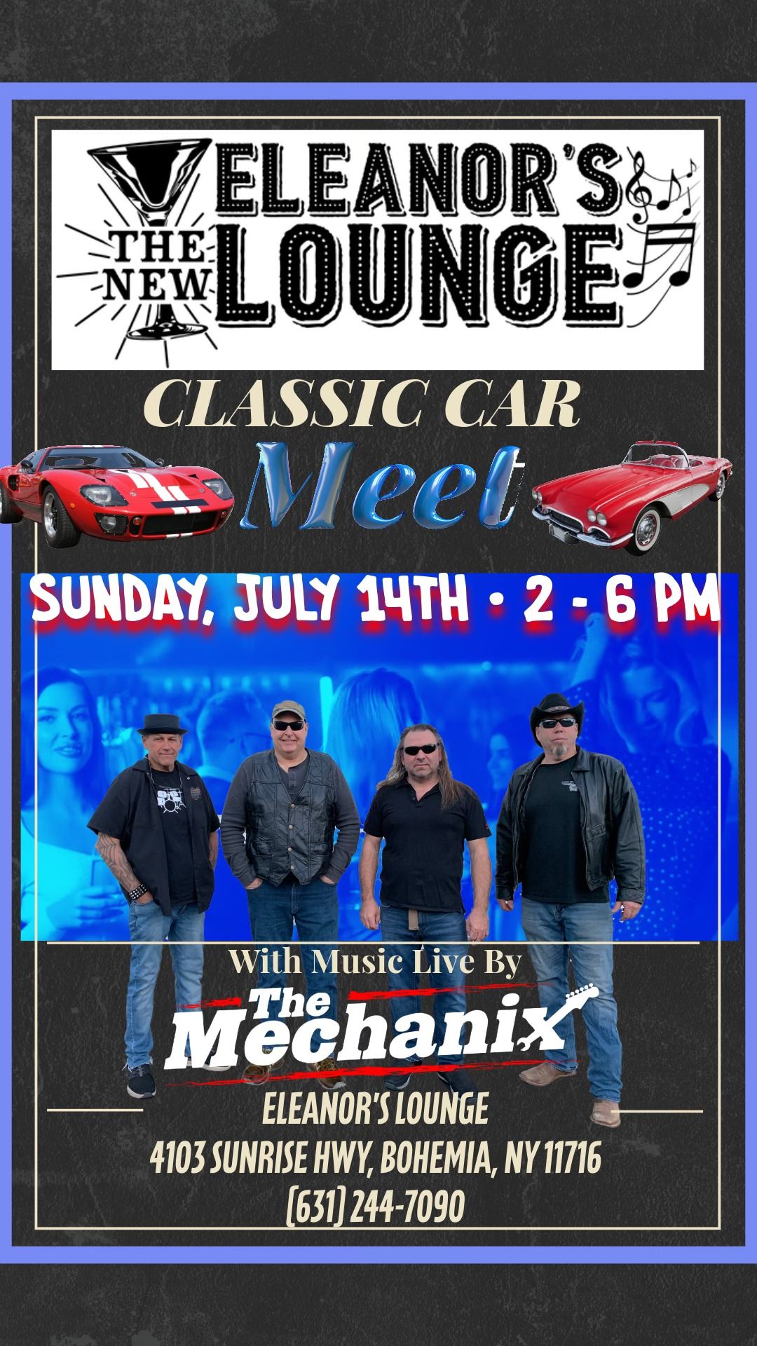 Classic Car Meet with Live Classic Rock by The Mechanix \ud83c\udfb8\ud83c\udfb6