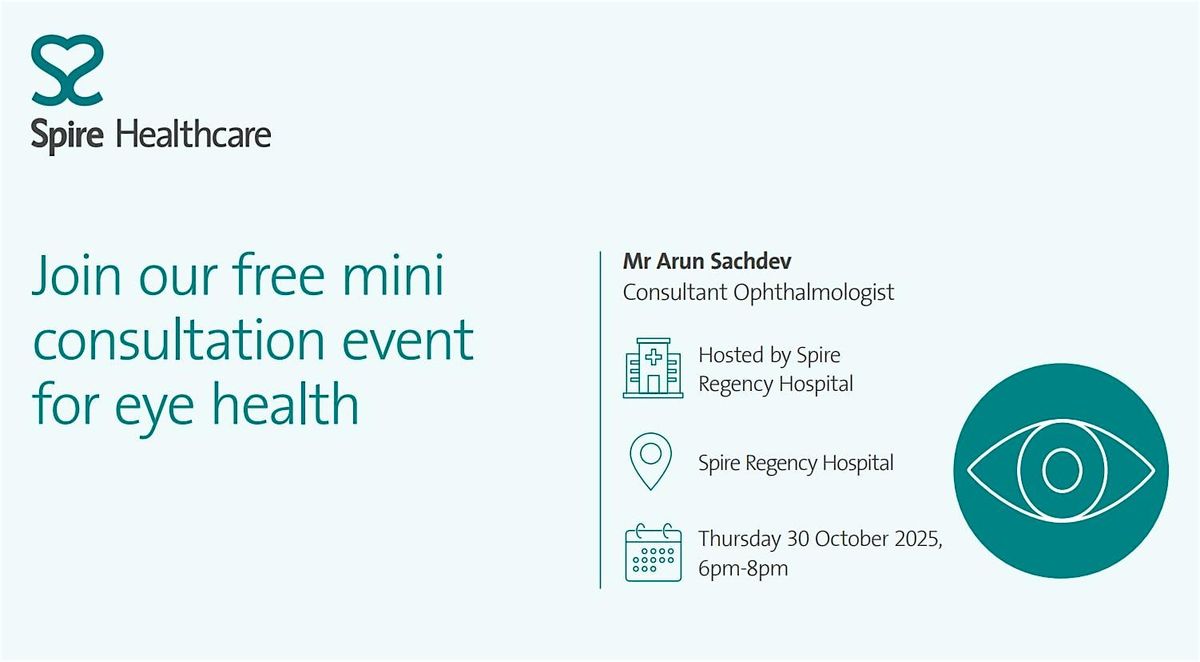 Free mini consults - Consultant Ophthalmologist, Mr Arun Sachdev