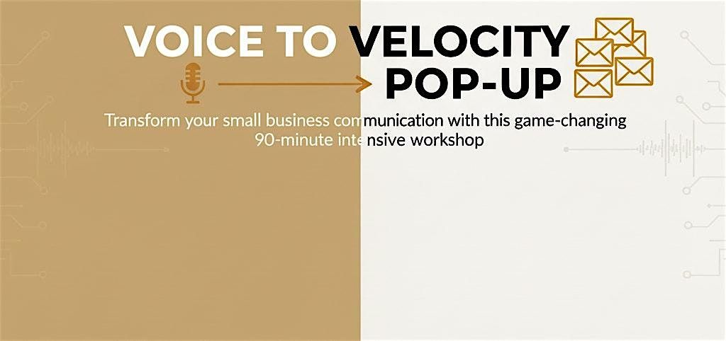 Voice to Velocity Pop-Up