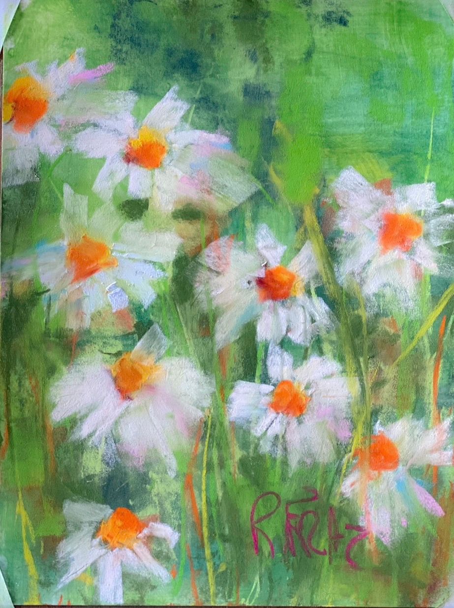 Daisy love \ud83c\udf3c. A Learn to use pastels workshop! 