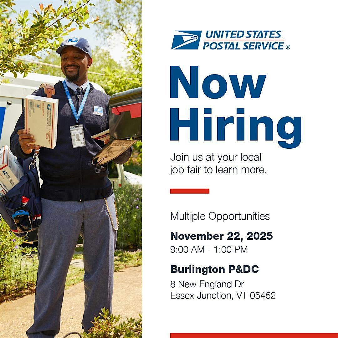 USPS HIRING EVENT FOR ALL VERMONT