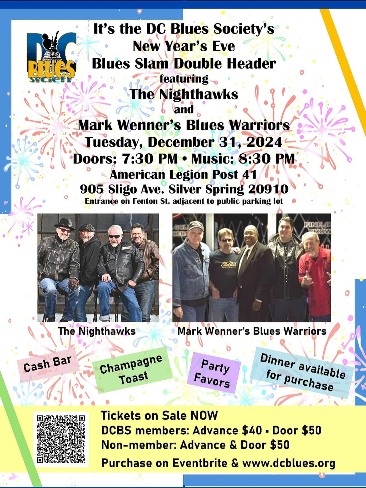 DCBS NYE Blues SLAM w\/ The Nighthawks & Mark Wenner's Blues Warriors