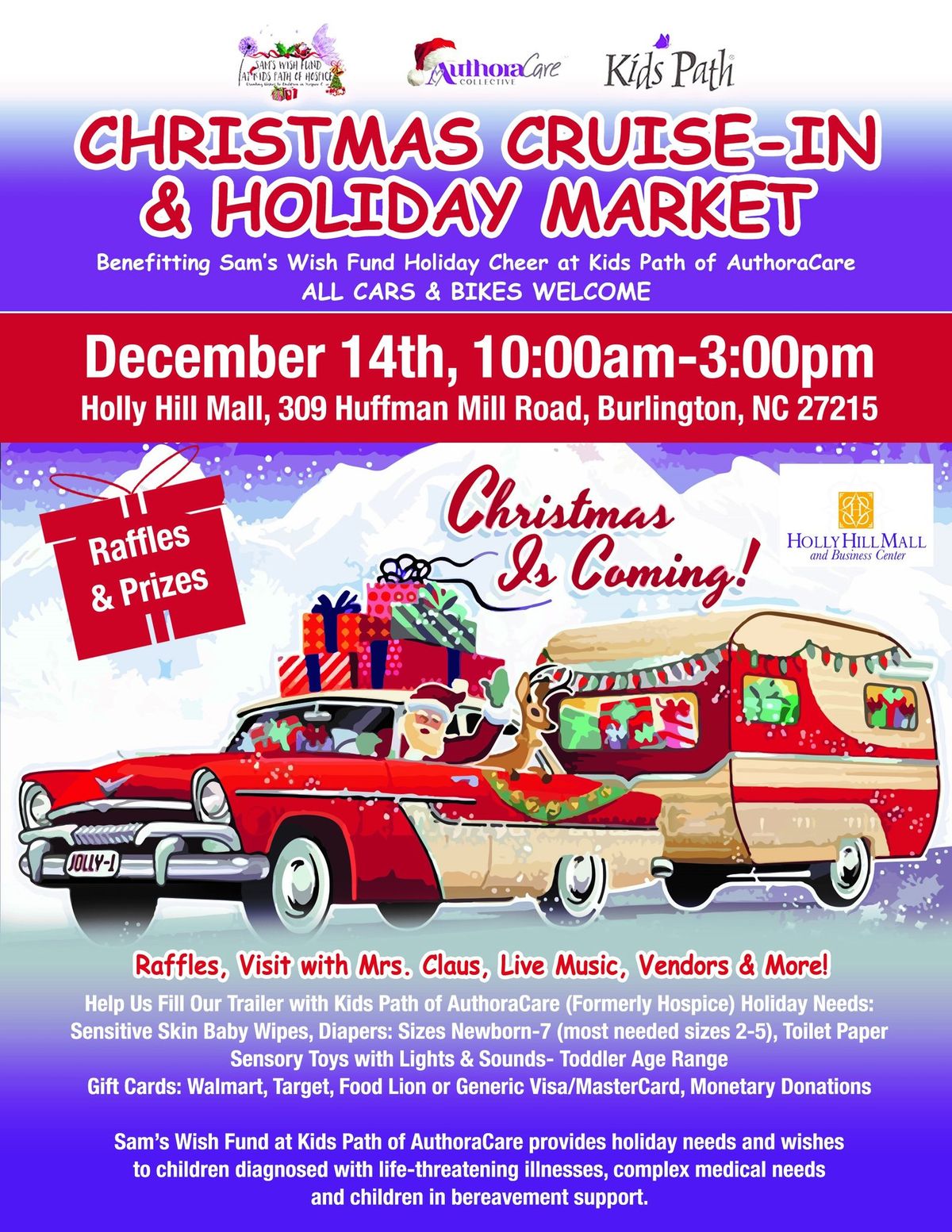 Christmas Cruise-In & Holiday Market (Benefitting Sam's Wish Fund Holiday Cheer)