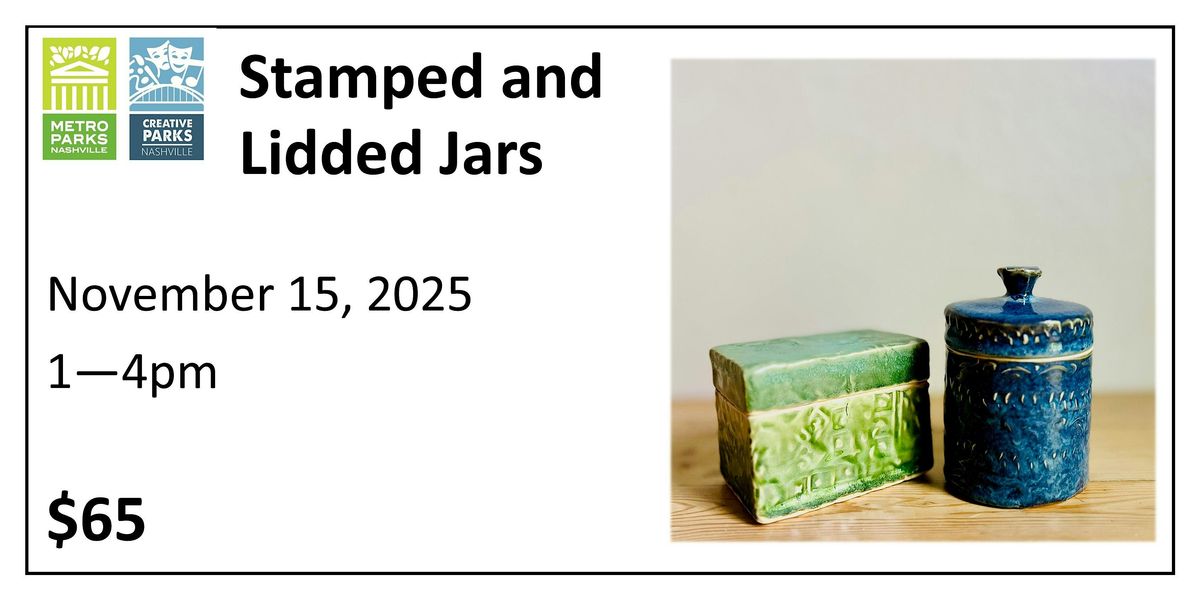 Stamped and Lidded Jars with Brooke Gillon