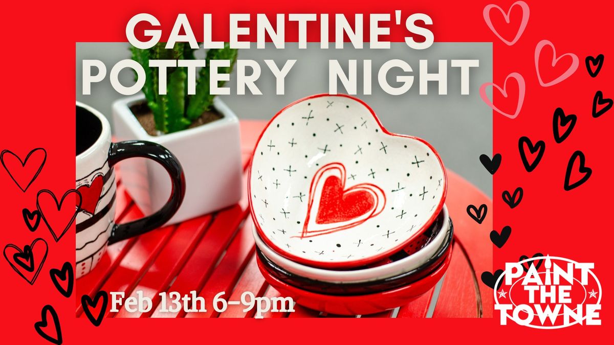 Galentines Pottery Night