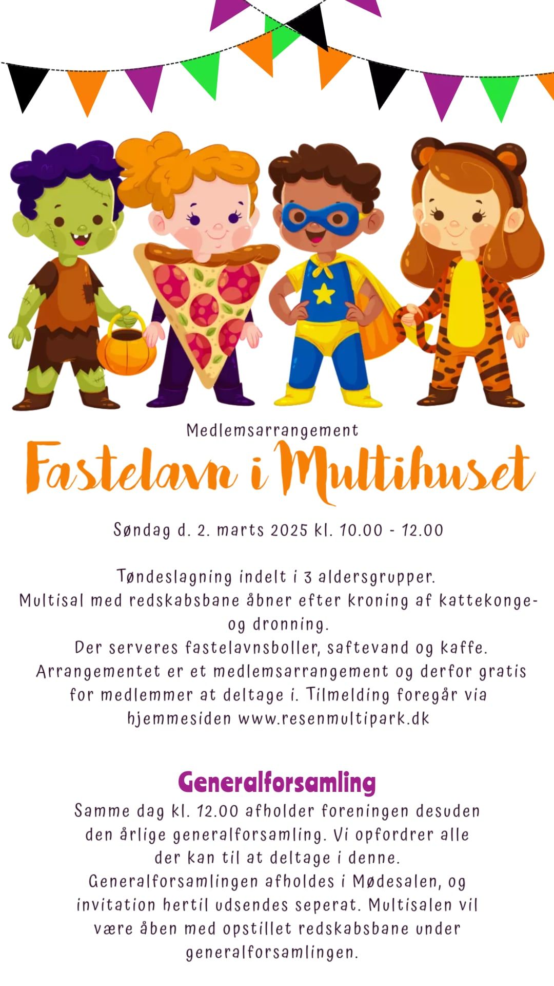 Fastelavn i multihuset - s\u00f8ndag d.2.marts kl.10.00-12.00