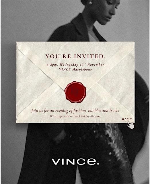 Louisa Treger x Vince Book and Champagne Evening