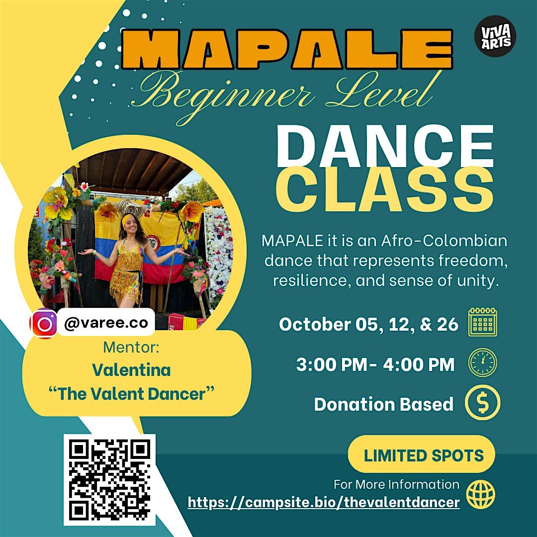 MAPALE = Afrocolombian Tradition| DANCE CLASS | Seattle,WA | Oct 5,12,& 26